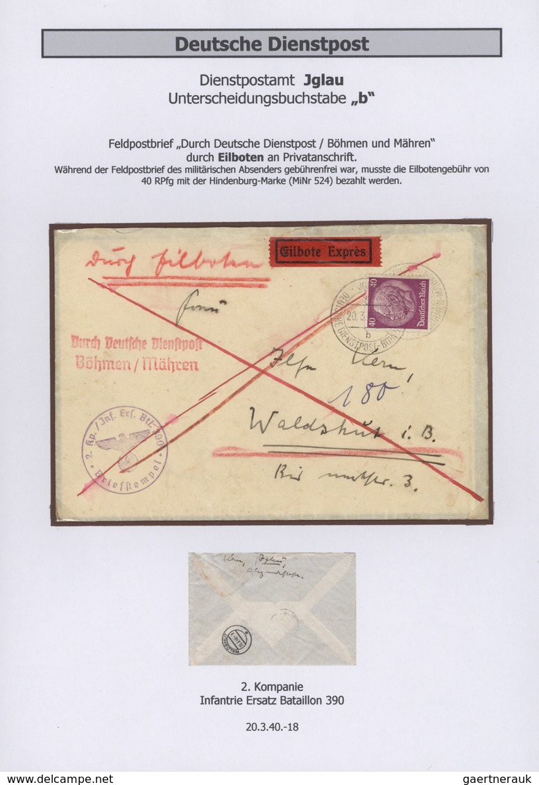 31981 Dt. Besetzung II WK - Böhmen Und Mähren: 1939/1945, DEUTSCHE DIENSTPOST BÖHMEN UND MÄHREN: Ca. 100 A - Bezetting 1938-45