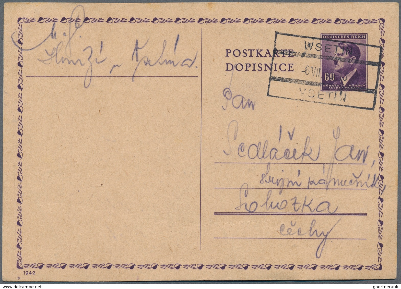 31985 Dt. Besetzung II WK - Böhmen Und Mähren: 1939/1944, Ca. 110 Belege Und Einige Briefstücke Ausschließ - Bezetting 1938-45