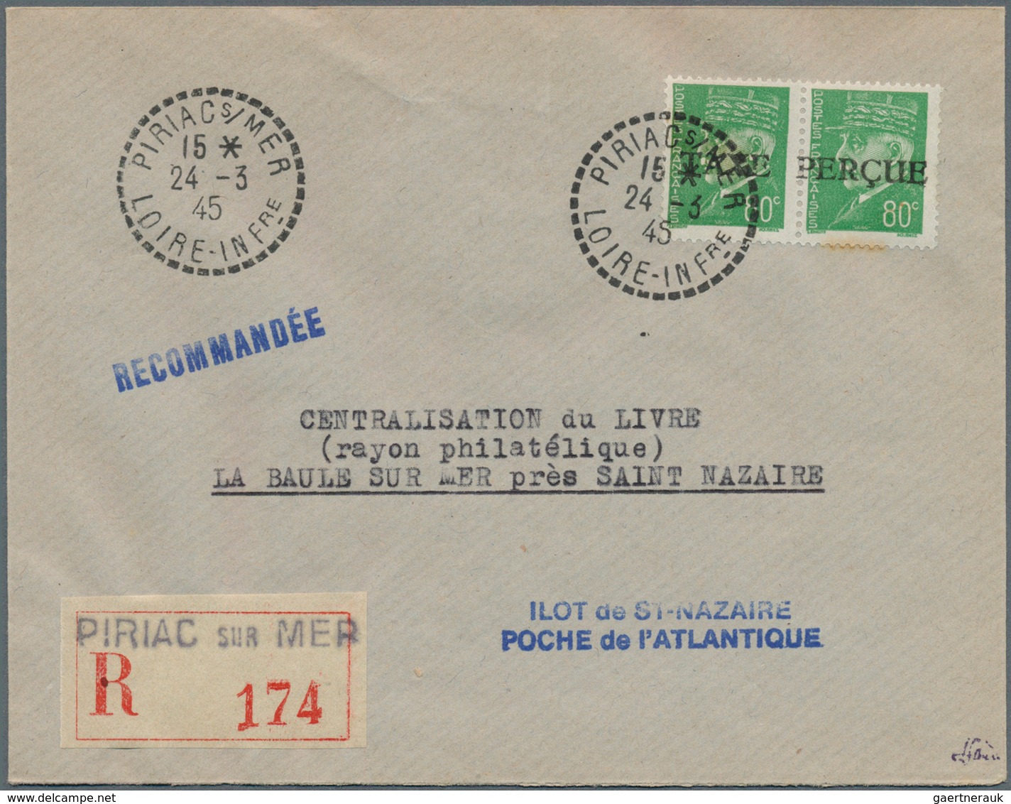 31996 Dt. Besetzung II WK - Frankreich - St. Nazaire: 1945, Sechs Verschiedene Briefe Mit Marken Oder Barf - Bezetting 1938-45