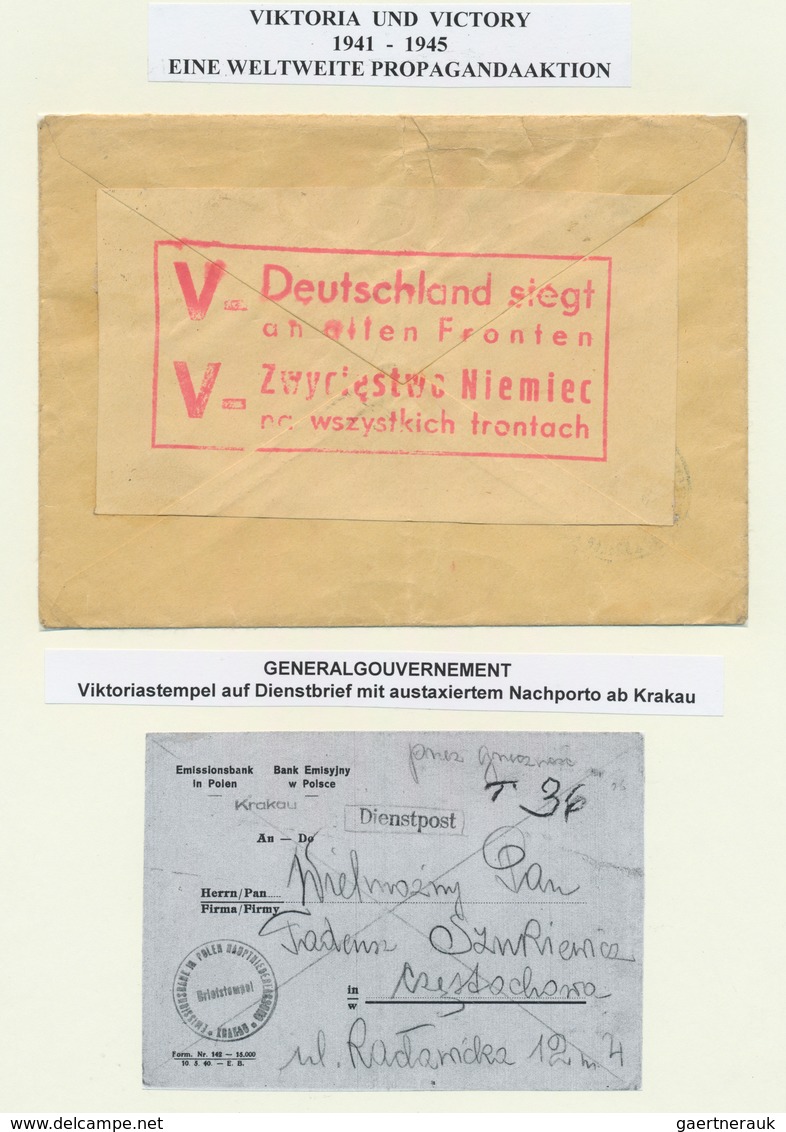 32001 Dt. Besetzung II WK - Generalgouvernement: 1941/1945. VIKTORIA und VICTORY - Eine weltweite Propagan