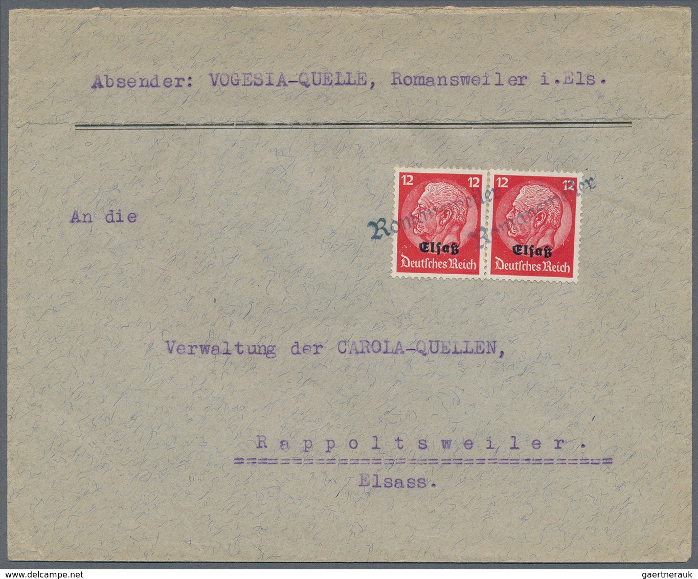 32011 Dt. Besetzung II WK - Lothringen: 1940/1941, Lothringen Und Etwas Elsaß, Sammlungspartie Von Ca. 50 - Bezetting 1938-45