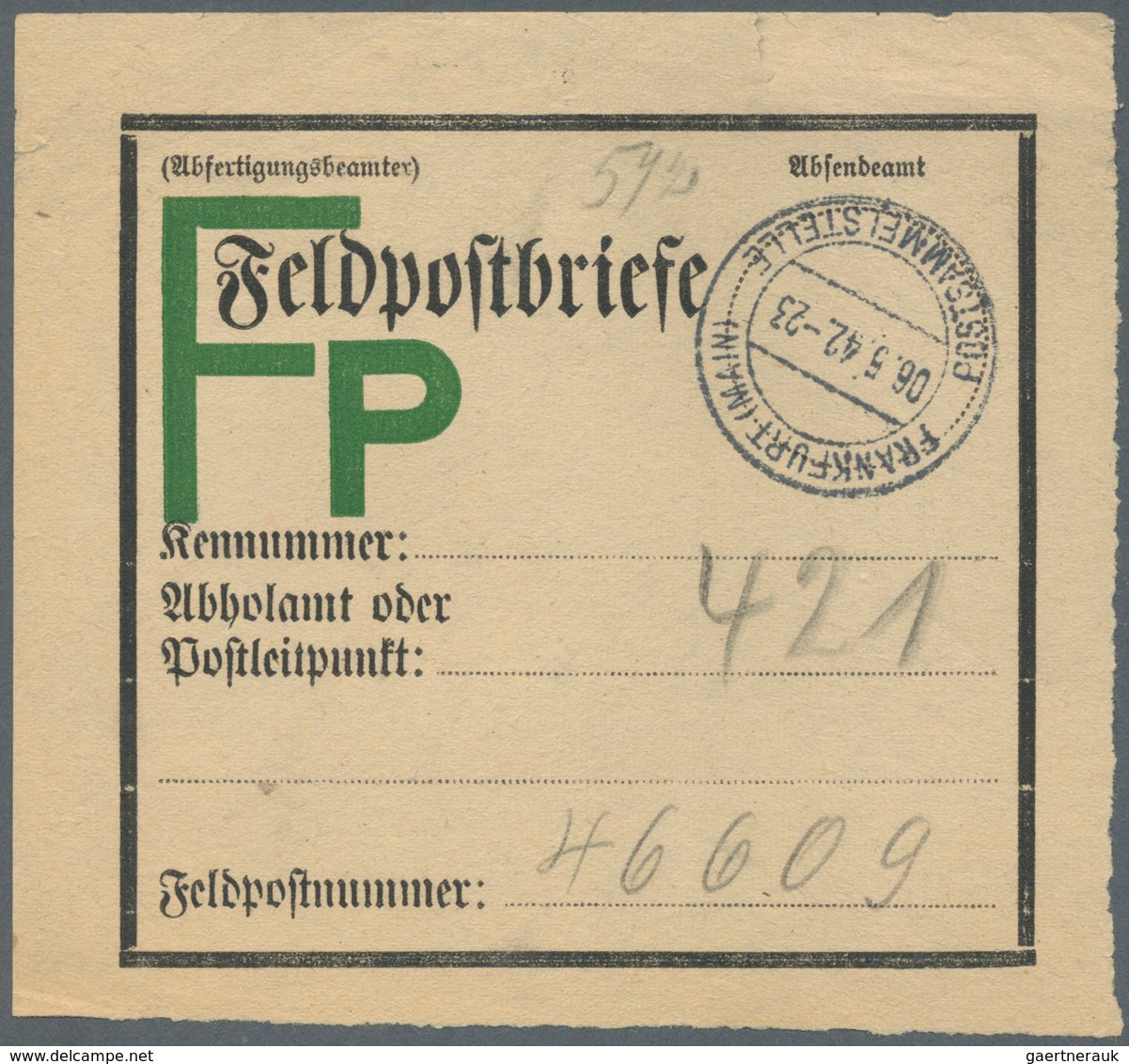 32033 Feldpost 2. Weltkrieg: 1937/1945, 70 Poststücke Mit Immer Wieder Auch Besseren Belegen. Ein Portofre - Andere & Zonder Classificatie