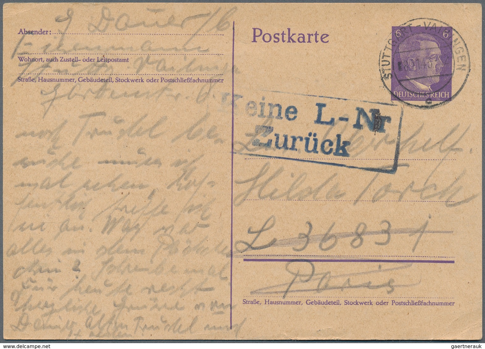 32034 Feldpost 2. Weltkrieg: 1937/1945, Reichhaltiger Posten Mit über 400 Belegen Der Deutschen Feldpost W - Sonstige & Ohne Zuordnung