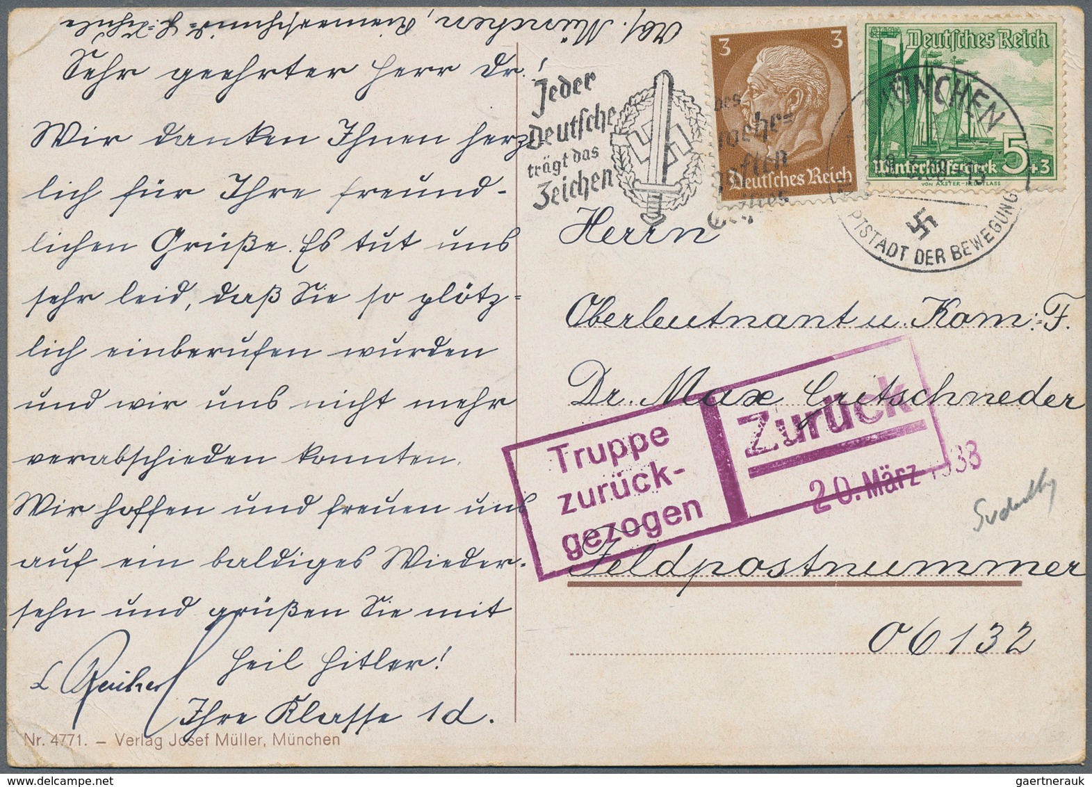 32034 Feldpost 2. Weltkrieg: 1937/1945, reichhaltiger Posten mit über 400 Belegen der Deutschen Feldpost W