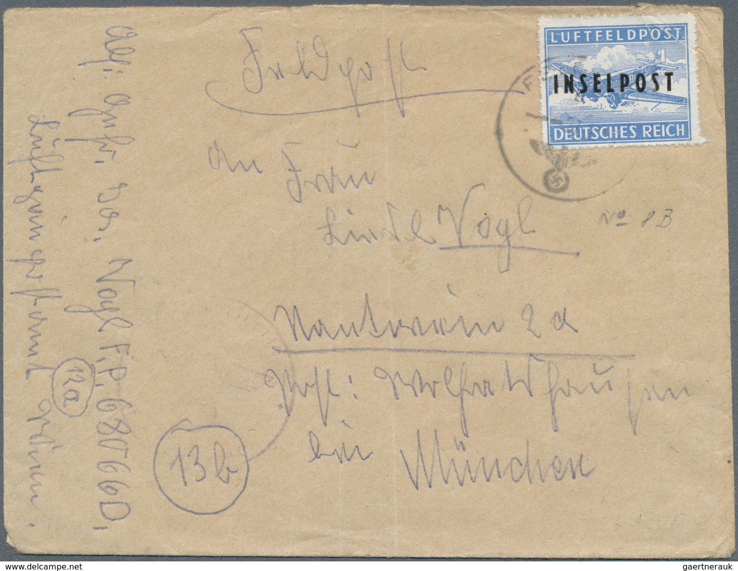 32035 Feldpost 2. Weltkrieg: 1937/1945, vielseitige kleine Feldpostsammlung von über 90 Belegen mit intere