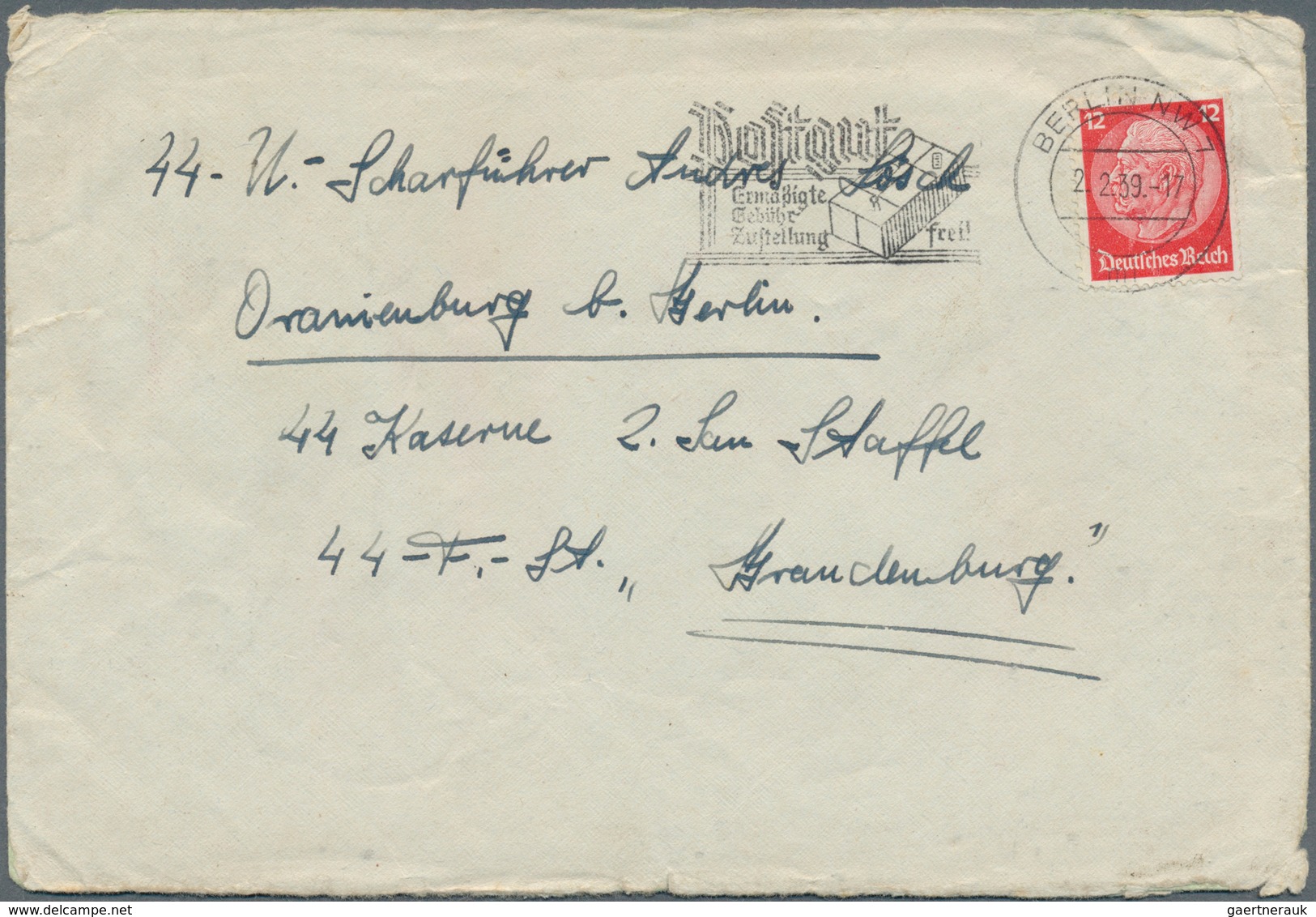 32036 Feldpost 2. Weltkrieg: 1937/1939, Kleine Dokumentation Von Neun Belegen Und Fünf Dokumenten Aus Der - Sonstige & Ohne Zuordnung