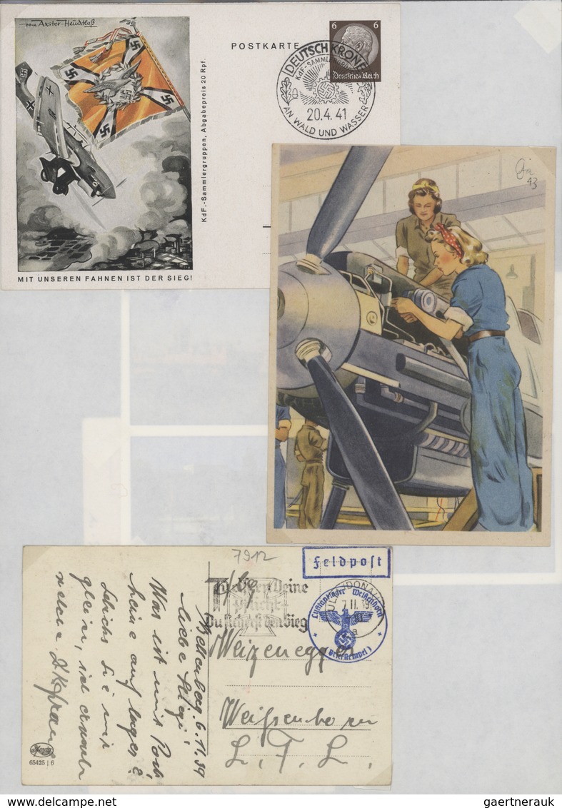 32037 Feldpost 2. Weltkrieg: 1939/1948, Sehr Interessante Sammlung Mit Ca. 230 Belegen, Dabei Schwerpunkt - Other & Unclassified