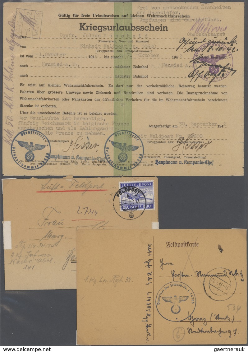 32043 Feldpost 2. Weltkrieg: 1939/1945, gehaltvolle und vielseitige Sammlung mit ca. 200 Luftfeldpost-Bele