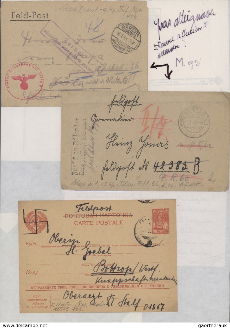 32043 Feldpost 2. Weltkrieg: 1939/1945, gehaltvolle und vielseitige Sammlung mit ca. 200 Luftfeldpost-Bele