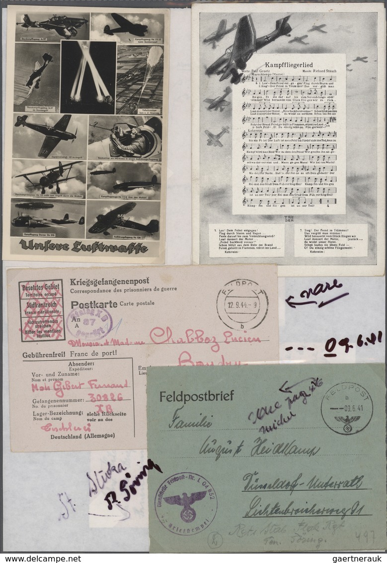 32043 Feldpost 2. Weltkrieg: 1939/1945, gehaltvolle und vielseitige Sammlung mit ca. 200 Luftfeldpost-Bele