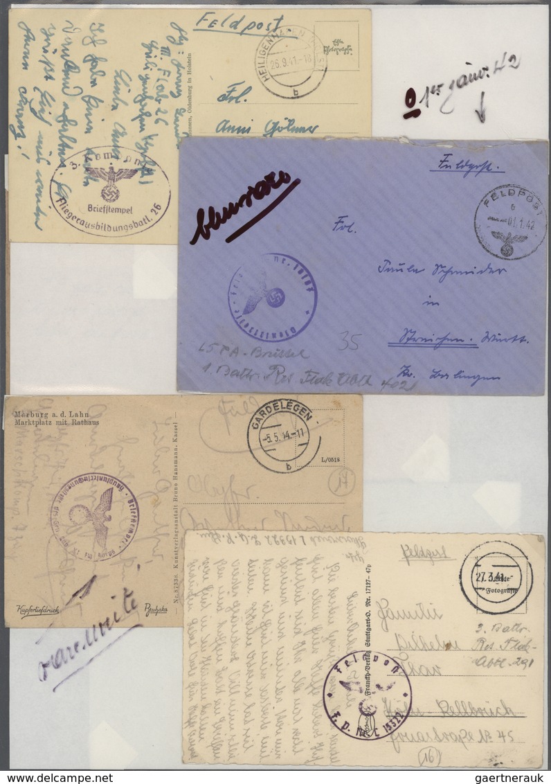32043 Feldpost 2. Weltkrieg: 1939/1945, gehaltvolle und vielseitige Sammlung mit ca. 200 Luftfeldpost-Bele
