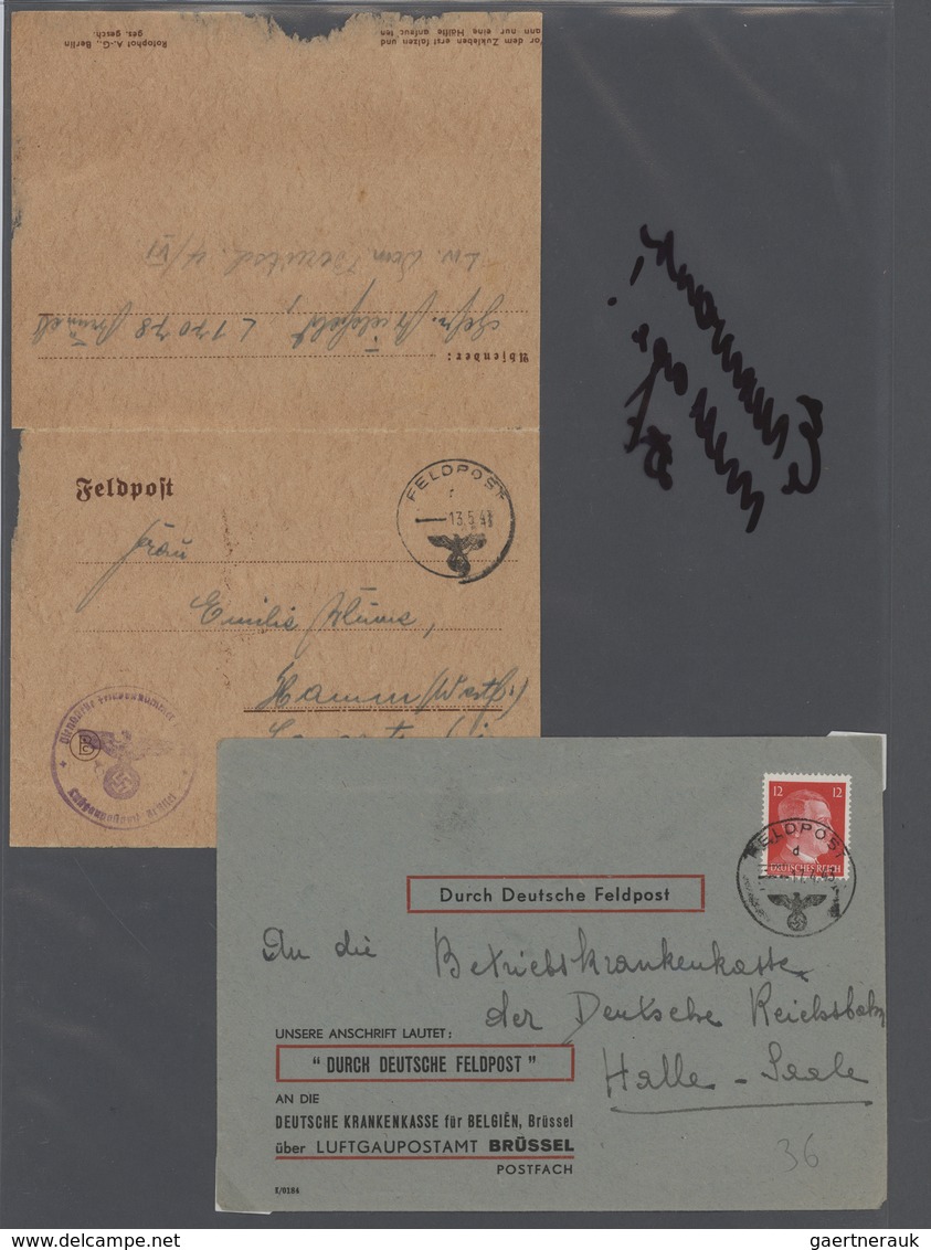 32043 Feldpost 2. Weltkrieg: 1939/1945, gehaltvolle und vielseitige Sammlung mit ca. 200 Luftfeldpost-Bele