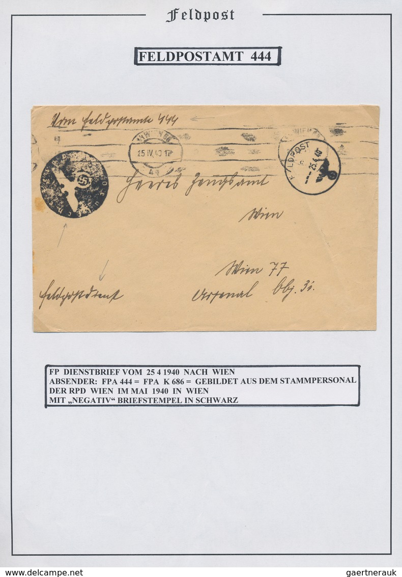 32044 Feldpost 2. Weltkrieg: 1939/1945, Kleine Sammlung Mit 37 Belegen (Zivilpost, Dienstpost, Feldpost) V - Sonstige & Ohne Zuordnung