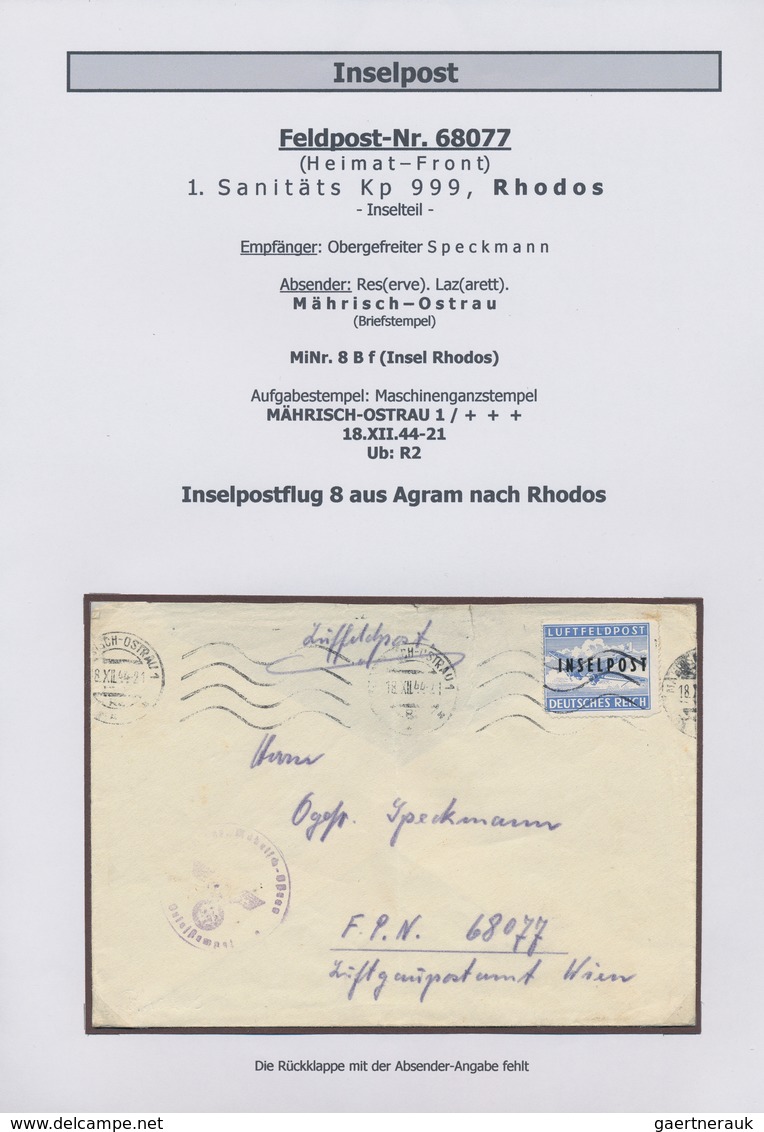 32047 Feldpost 2. Weltkrieg: 1939/1945, umfangreiche Sammlung von ca. 180 Belegen in zwei Ordnern, davon e