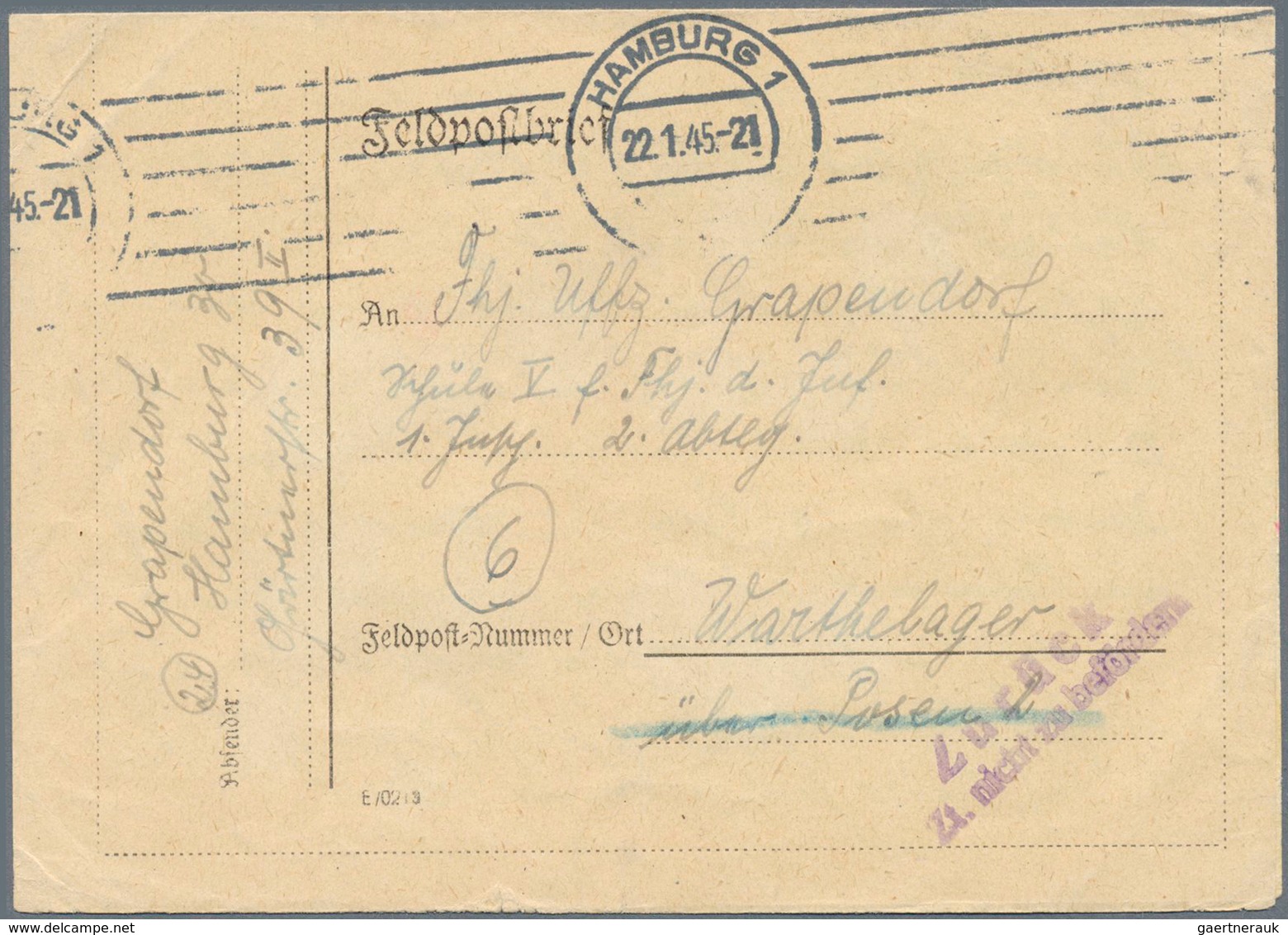 32049 Feldpost 2. Weltkrieg: 1939/1945, Vielseitiger Bestand Von Ca. 100 Belegen (alle Belege Entschlüssel - Sonstige & Ohne Zuordnung