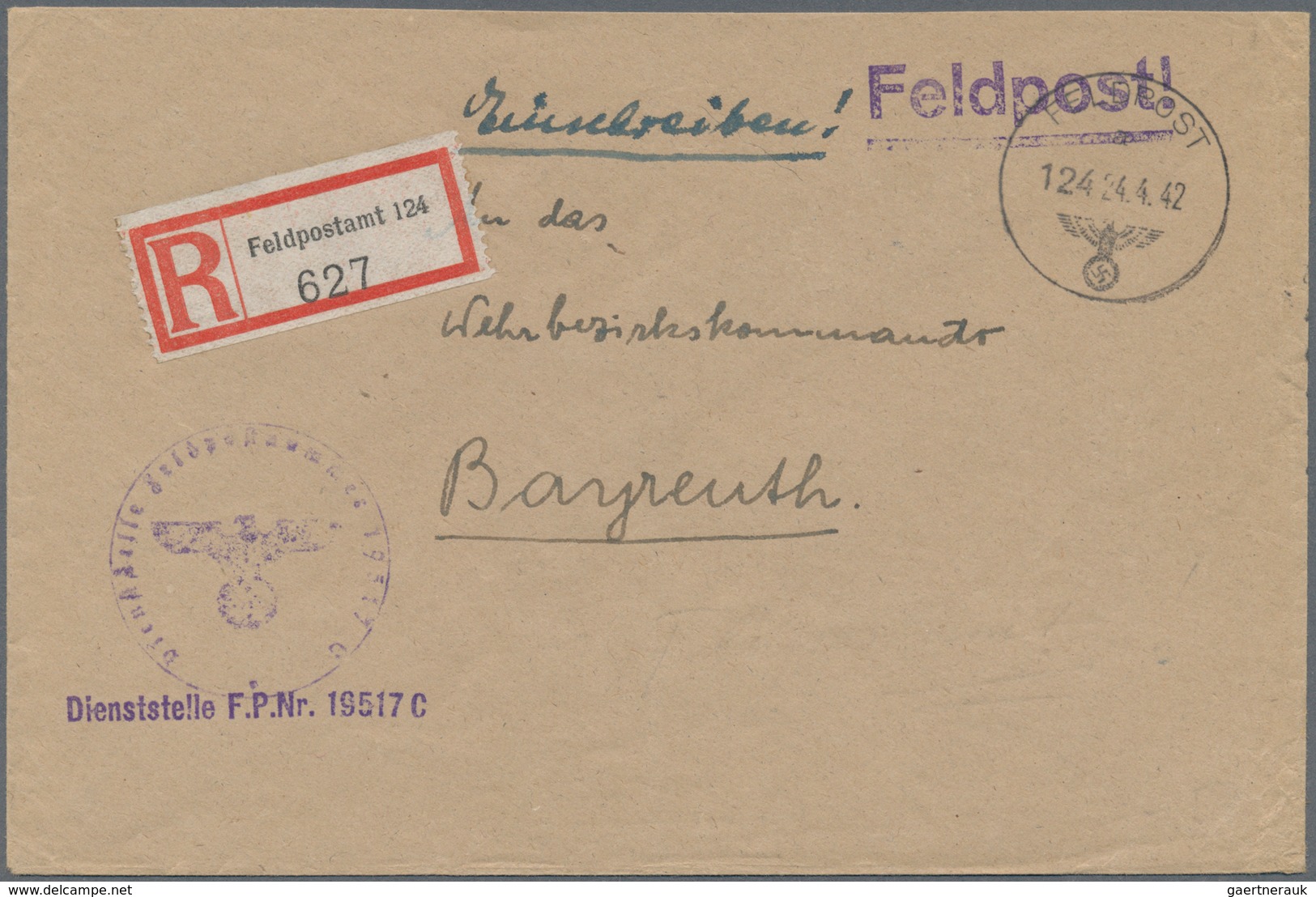 32050 Feldpost 2. Weltkrieg: 1939/1945, Vielseitiger Bestand Von über 180 Belegen Mit Vielen Besonderheite - Sonstige & Ohne Zuordnung