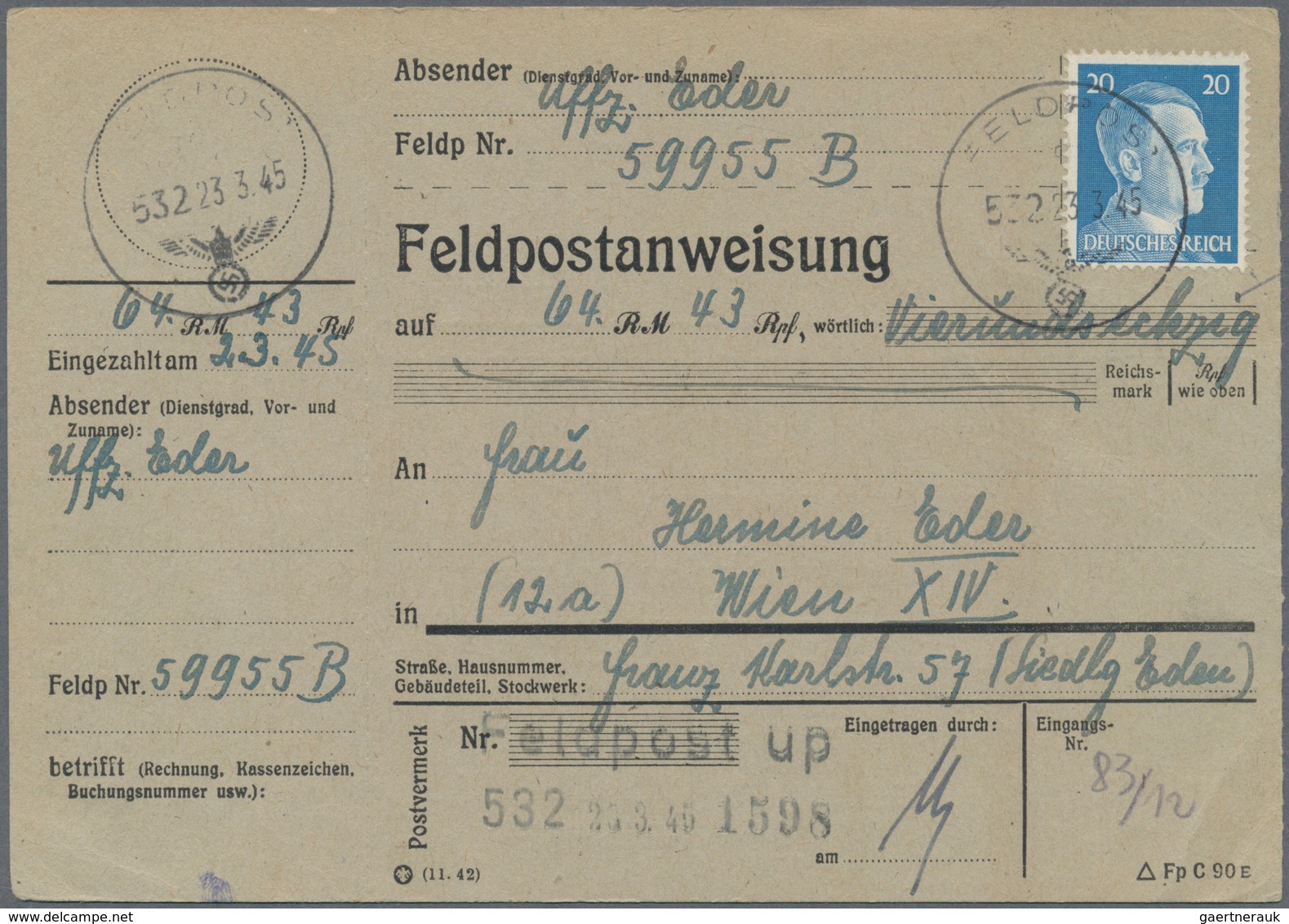 32050 Feldpost 2. Weltkrieg: 1939/1945, Vielseitiger Bestand Von über 180 Belegen Mit Vielen Besonderheite - Sonstige & Ohne Zuordnung