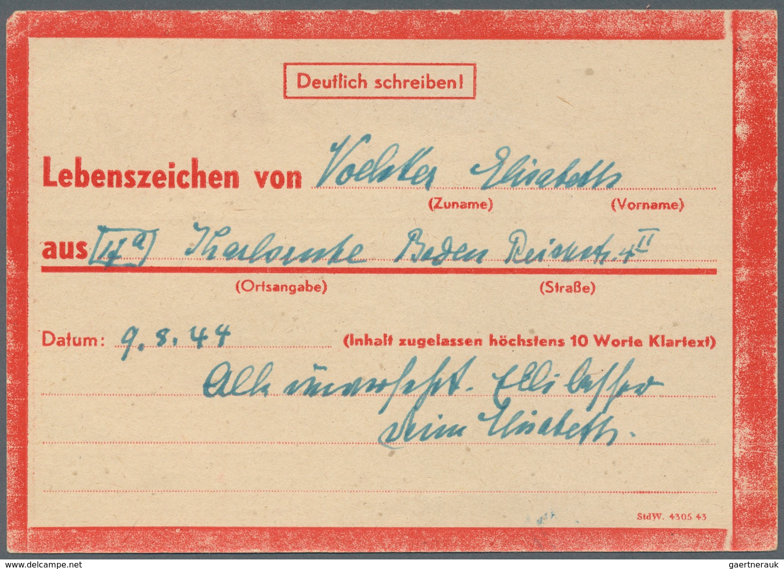 32051 Feldpost 2. Weltkrieg: 1939/1944, 61 Feldpostbelege, Eilnachrichten-, Lebenszeichen- und Eilauftrags