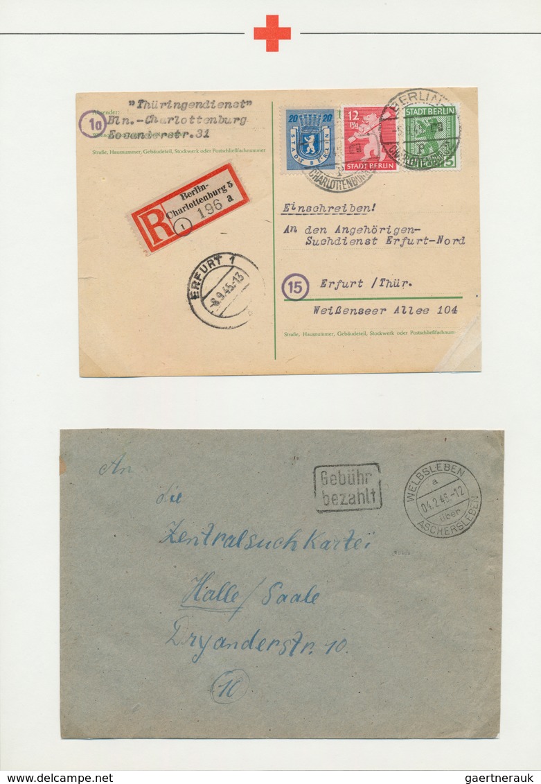 32086 Kriegsgefangenen-Lagerpost: 1945/2000 (ca.), umfangreiche Sammlung "Der Suchdienst vom Roten Kreuz"m