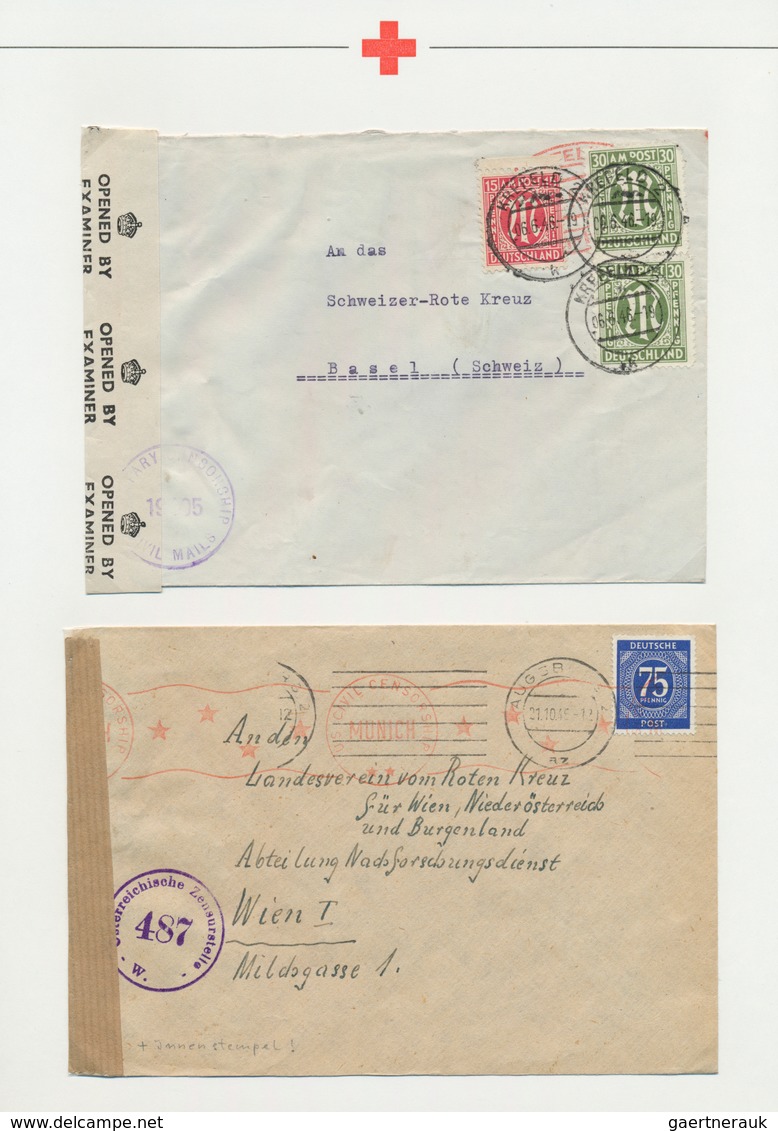 32086 Kriegsgefangenen-Lagerpost: 1945/2000 (ca.), umfangreiche Sammlung "Der Suchdienst vom Roten Kreuz"m