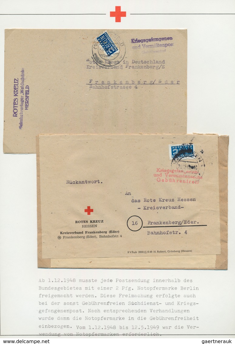 32086 Kriegsgefangenen-Lagerpost: 1945/2000 (ca.), umfangreiche Sammlung "Der Suchdienst vom Roten Kreuz"m