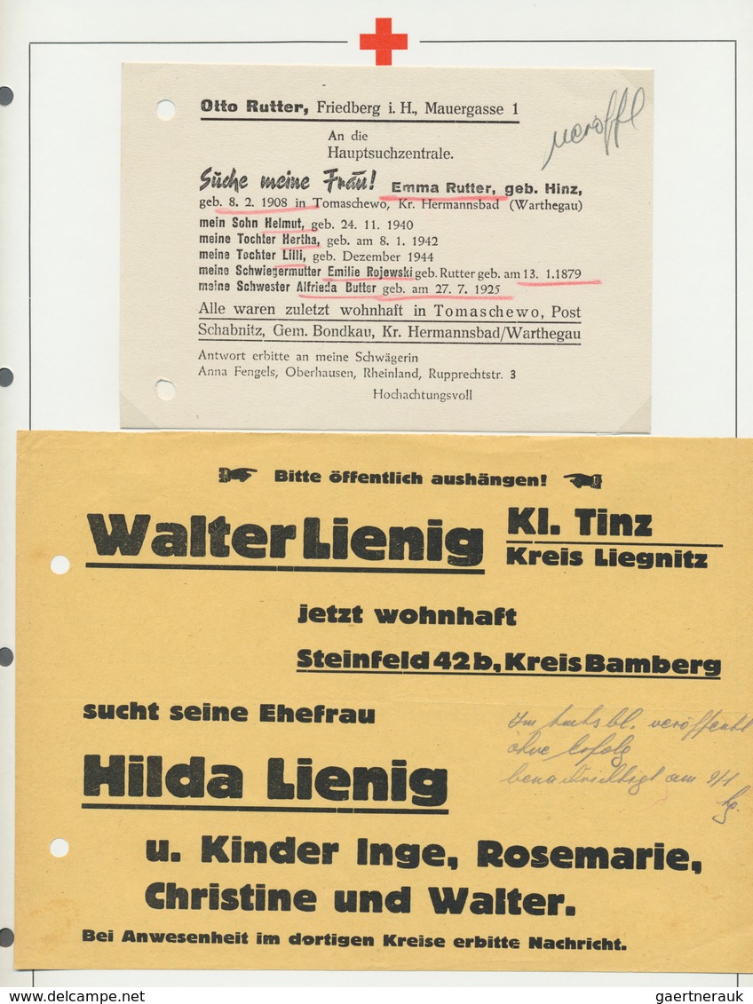 32086 Kriegsgefangenen-Lagerpost: 1945/2000 (ca.), umfangreiche Sammlung "Der Suchdienst vom Roten Kreuz"m