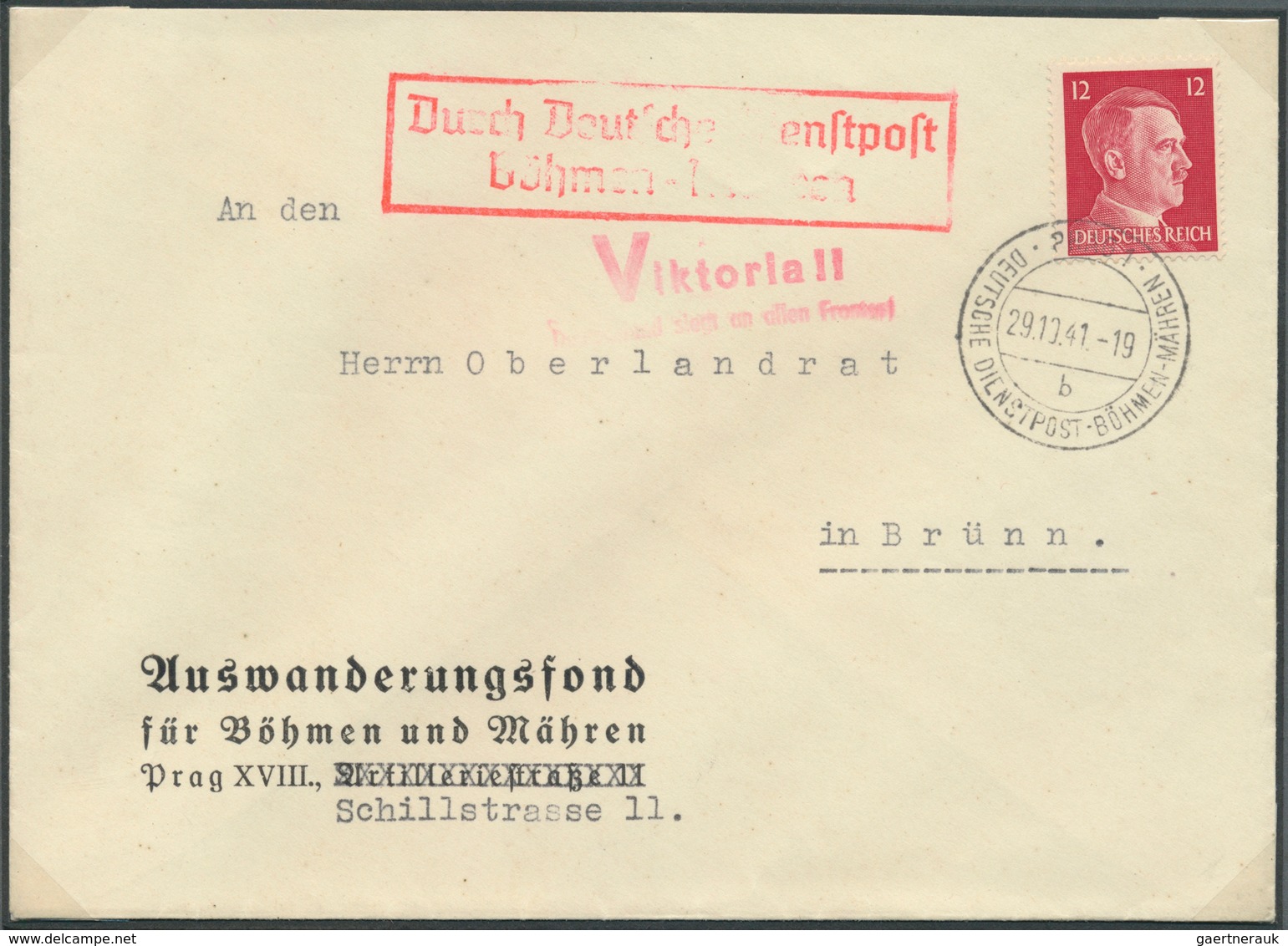 32089 KZ-Post: 1940/1945, THERESIENSTADT, Ca. 260 Belege Mit Weit Reichendem Spektrum Zum Thema Juden In D - Brieven En Documenten