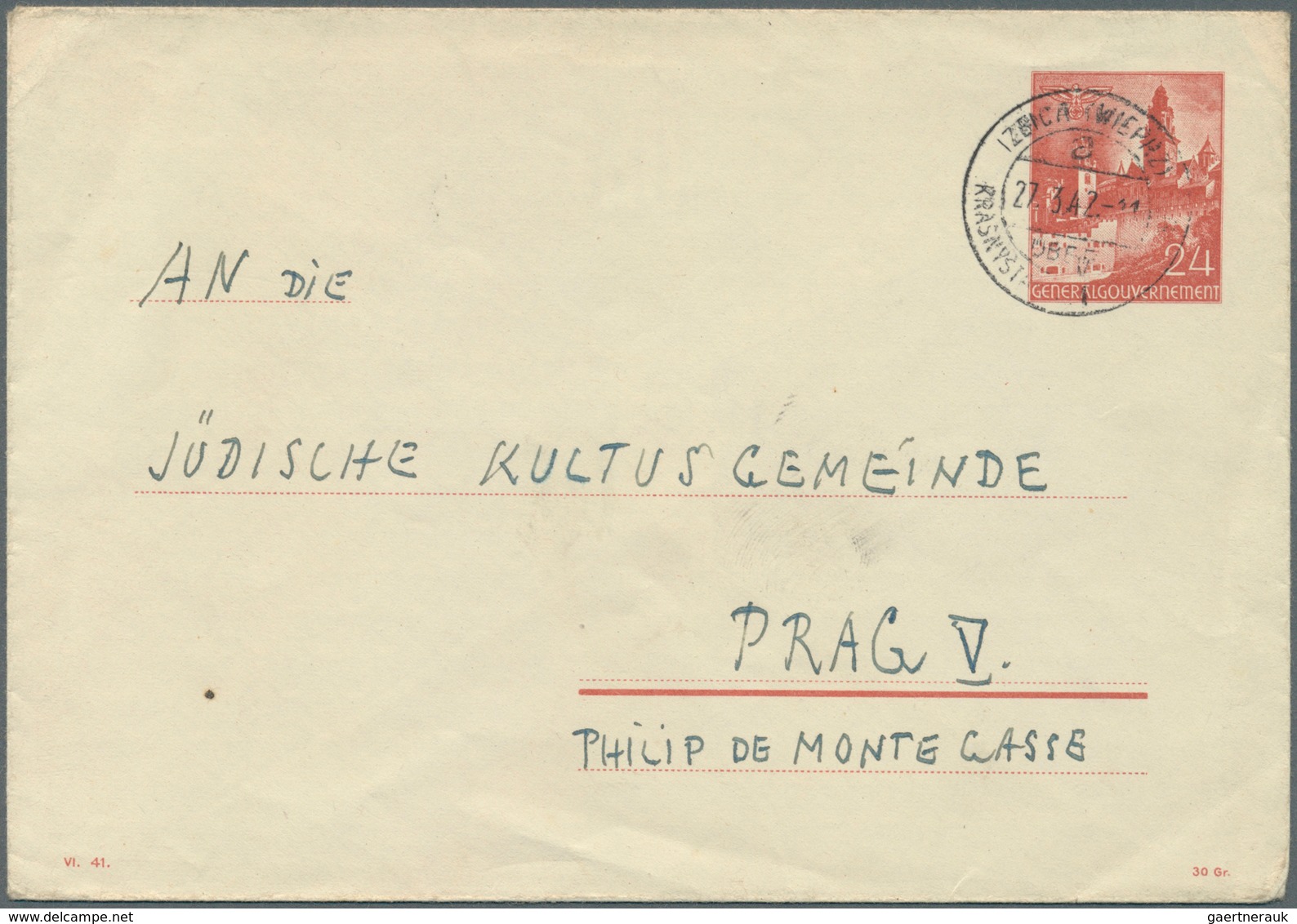 32089 KZ-Post: 1940/1945, THERESIENSTADT, Ca. 260 Belege Mit Weit Reichendem Spektrum Zum Thema Juden In D - Brieven En Documenten