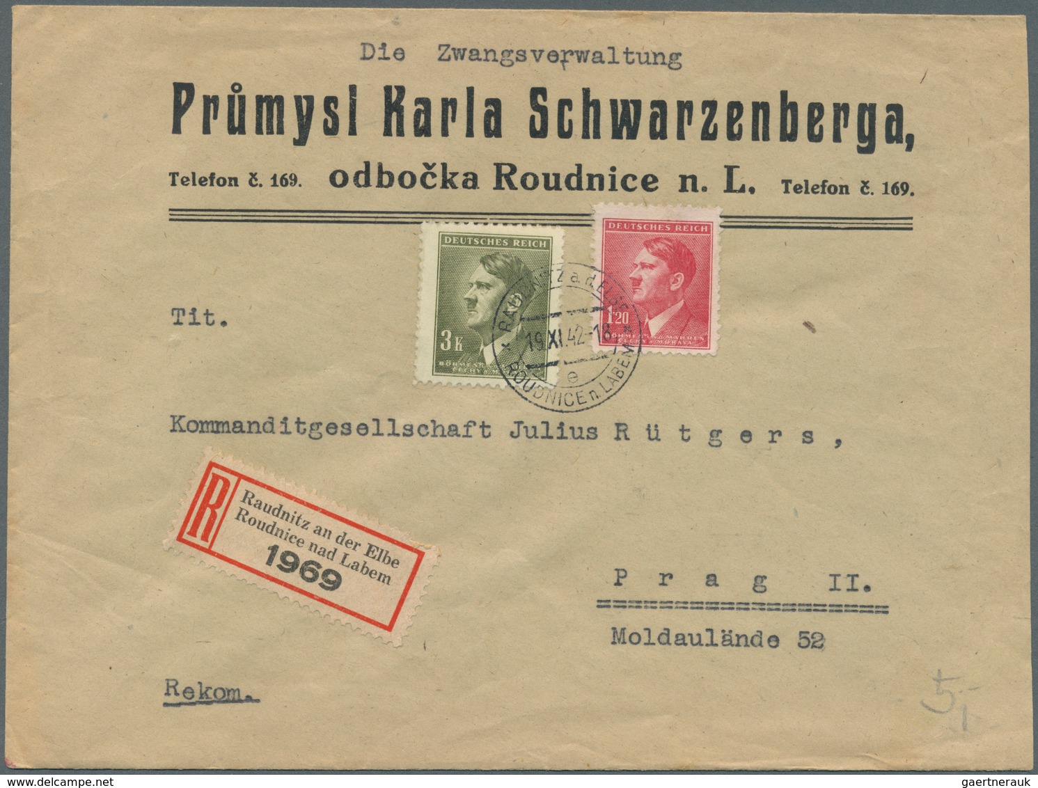 32089 KZ-Post: 1940/1945, THERESIENSTADT, Ca. 260 Belege Mit Weit Reichendem Spektrum Zum Thema Juden In D - Brieven En Documenten