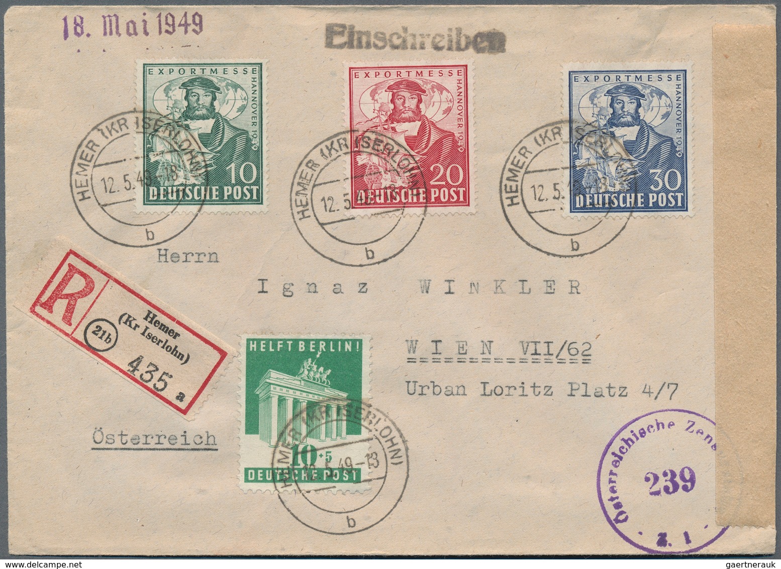 32102 Deutschland Nach 1945: 1945 - 1949 (ca.), Posten Von Etwa 220 Belegen Aus Den Verschiedenen Besatzun - Sammlungen
