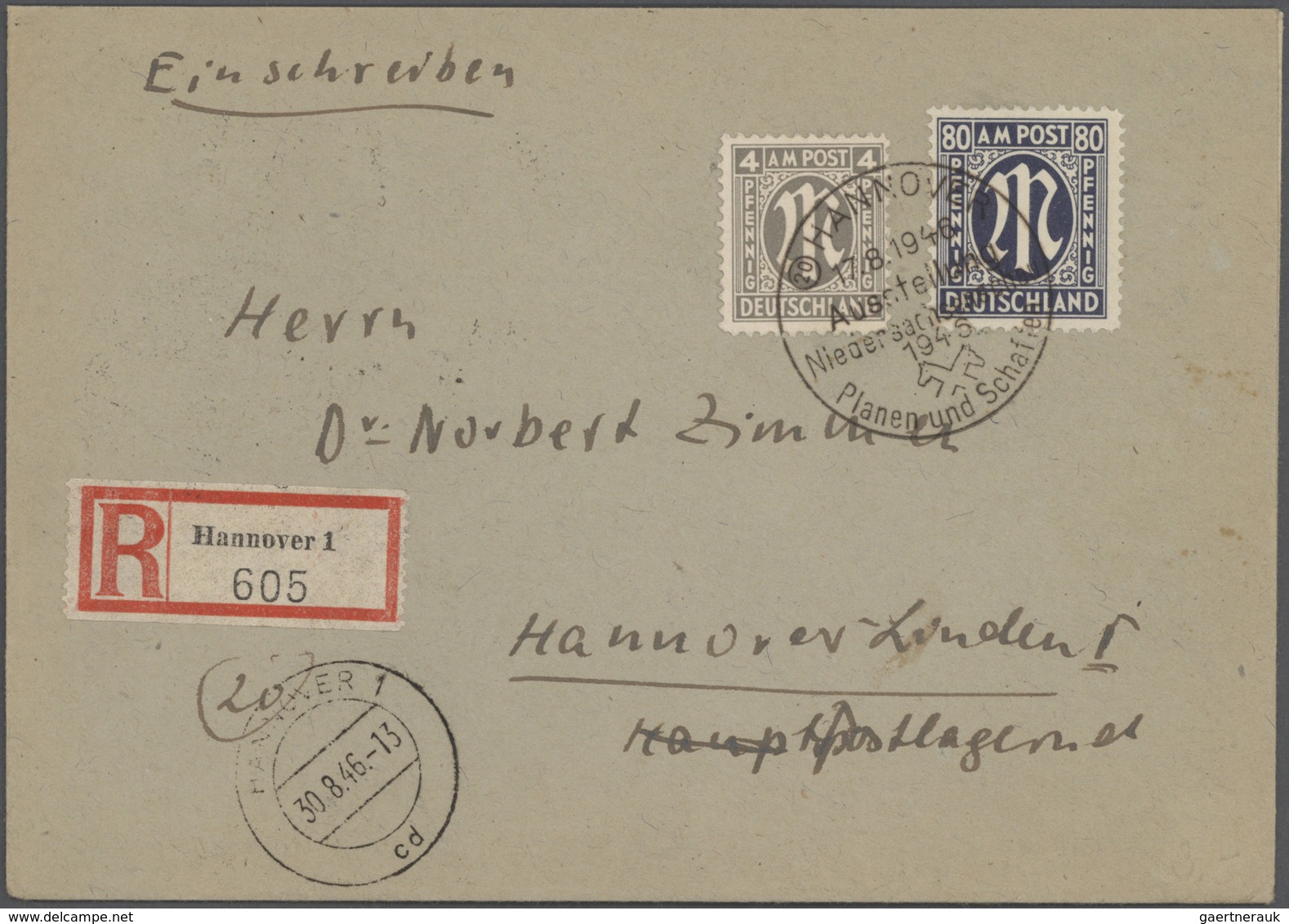 32112 Deutschland nach 1945: 1945/1949, Sammlung von ca. 220 Briefen und Karten mit Frankaturen Kontrollra