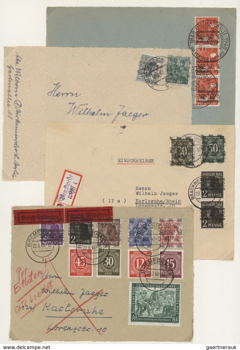 32113 Deutschland nach 1945: 1945/1949, urige und gehaltvolle Sammlung auf selbstegestalteten Albenblätter