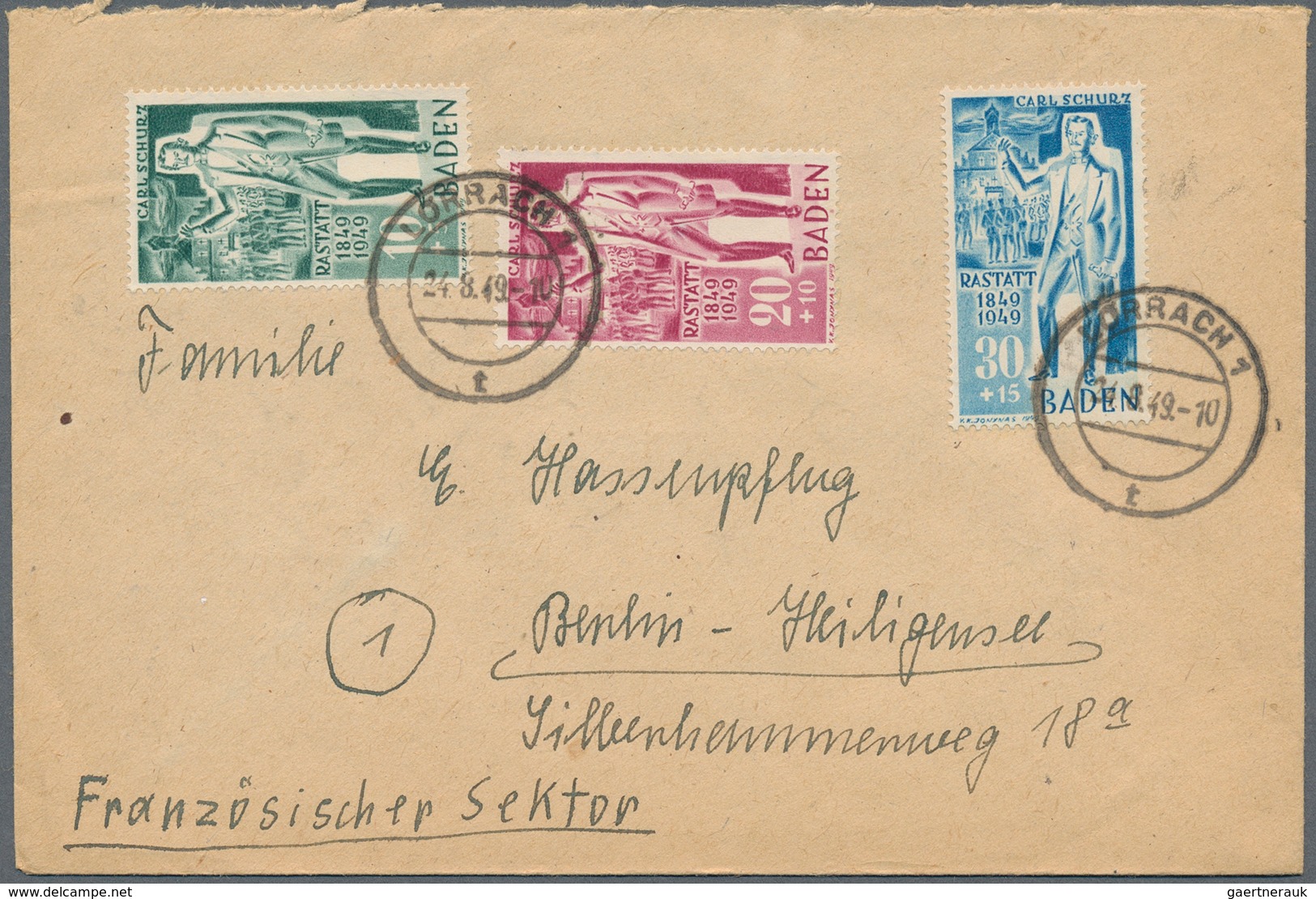 32119 Deutschland Nach 1945: 1945/1956, Vielseitiger Bestand Von Ca. 135 Briefen/Karten/wenige Vorderseite - Sammlungen