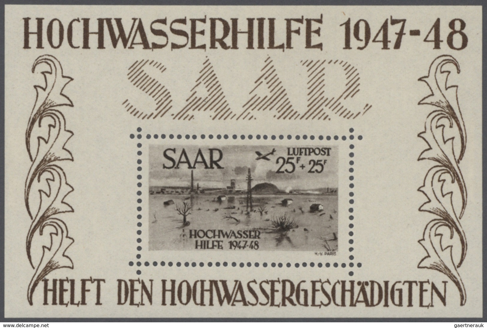 32120 Deutschland nach 1945: 1945/1957, meist bis 1949, urige Sammlung in zwei Lindner-Ringbindern sowie z