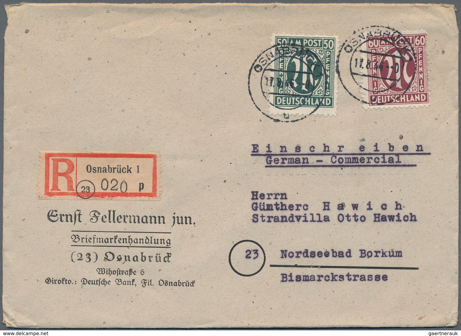 32121 Deutschland Nach 1945: 1945/1958, Vielseitige Partie Von Ca. 214 Briefen Und Karten Mit All.Besetzun - Sammlungen