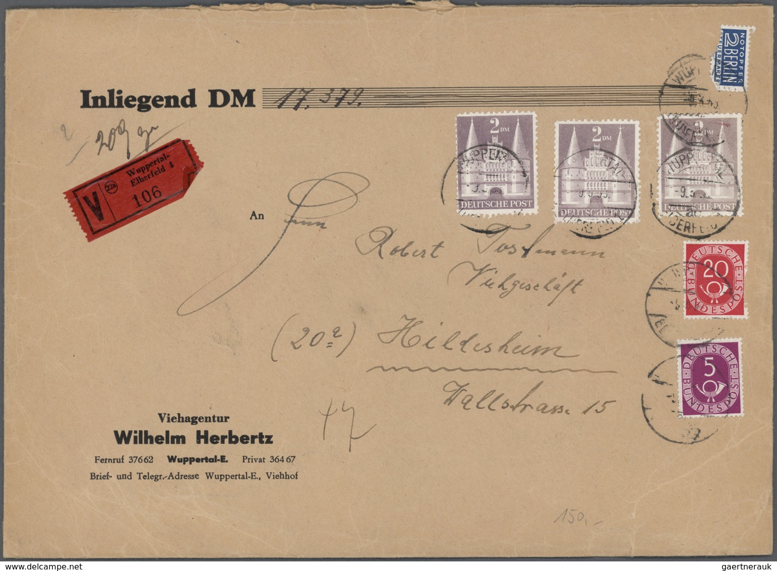 32132 Deutschland Nach 1945: 1945/1990, Interessanter Posten Von Ca. 270 Belegen Mit Zahlreichen Ganzsache - Verzamelingen