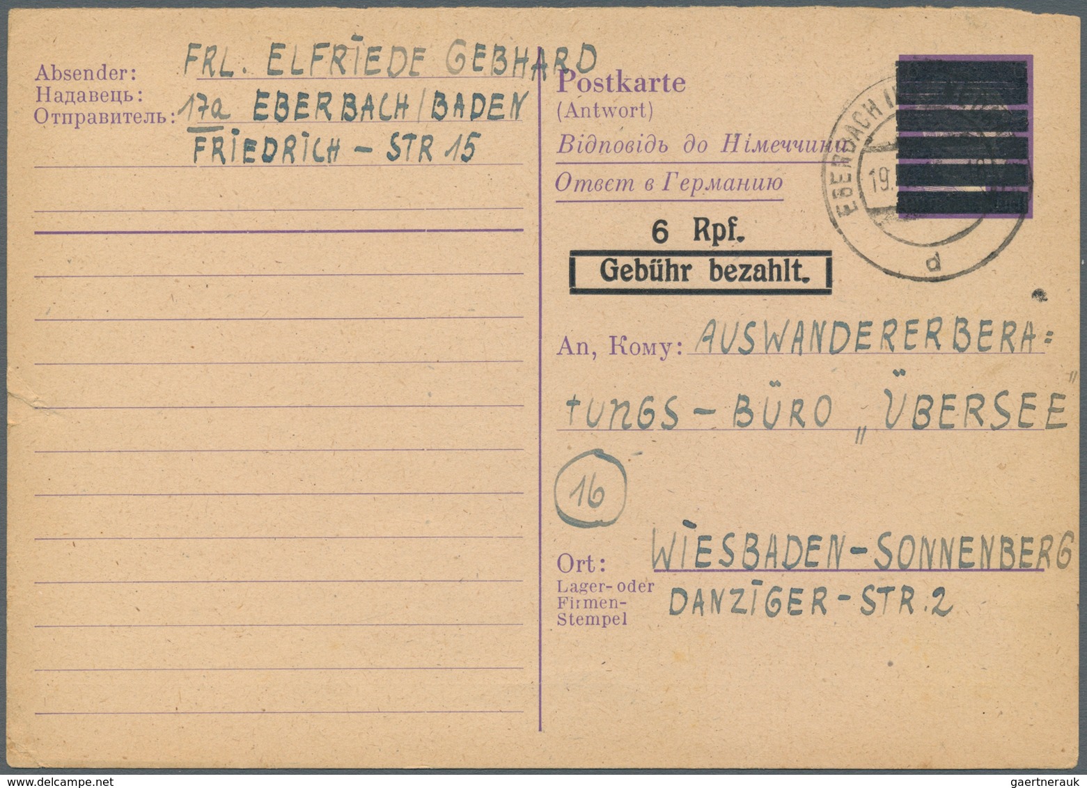 32136 Deutschland nach 1945: 1945/46, interssanter Posten ungebrauchter und gebrauchter Ganzsachenkarten,