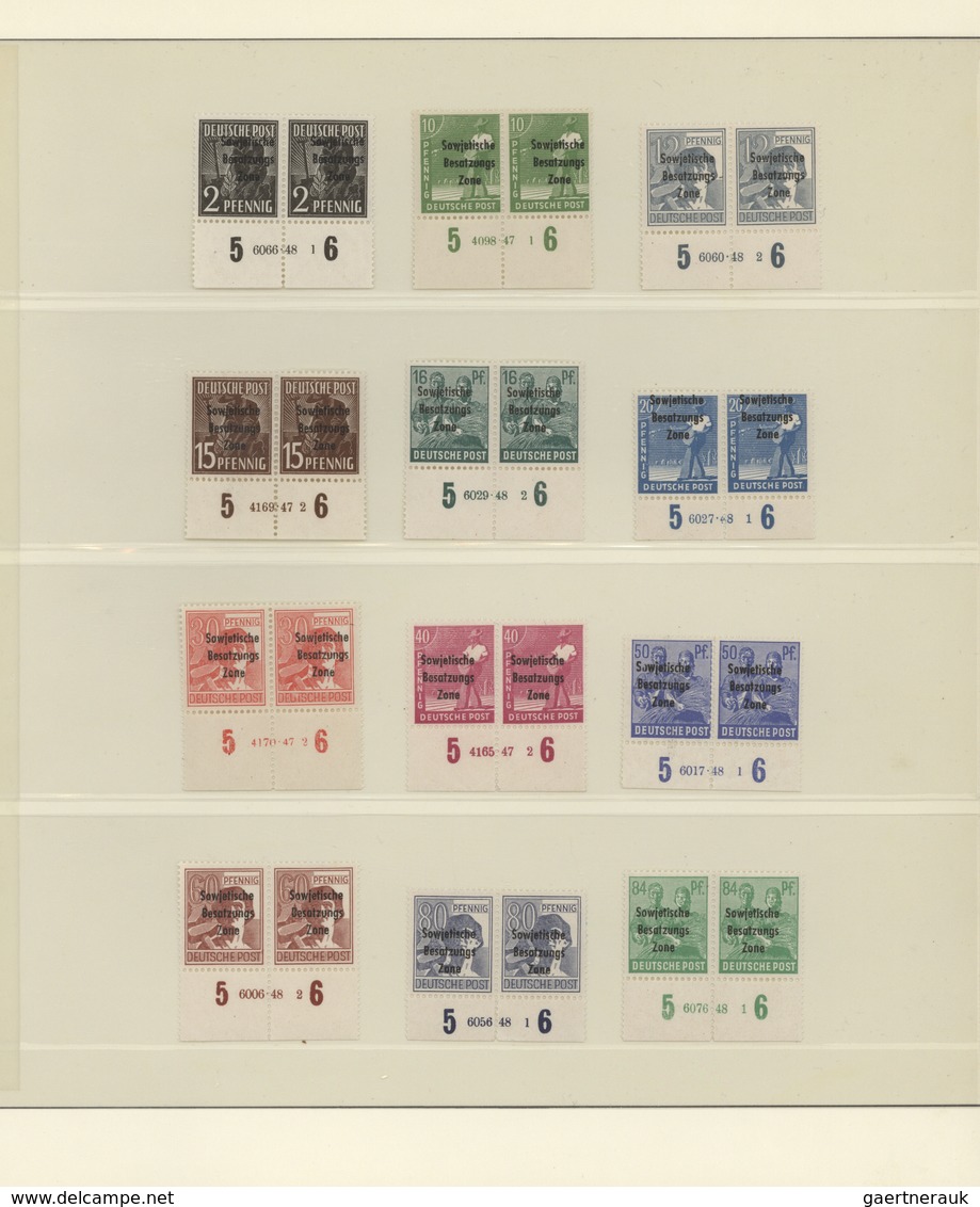 32137 Deutschland nach 1945: 1945/48, HAN-Spezialsammlung Kontrollrat und Bizone/SBZ mit Aufdruckwerten, d