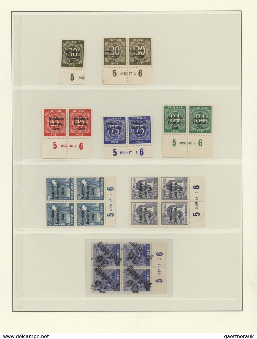 32137 Deutschland nach 1945: 1945/48, HAN-Spezialsammlung Kontrollrat und Bizone/SBZ mit Aufdruckwerten, d