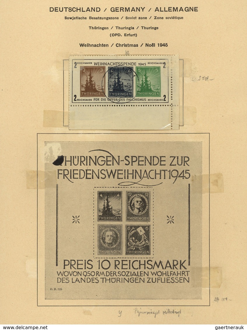 32146 Deutschland nach 1945: 1945-1949, tolle Sammlung ab Lokalausgaben, mit starkem Teil SBZ, Blöcken, fr