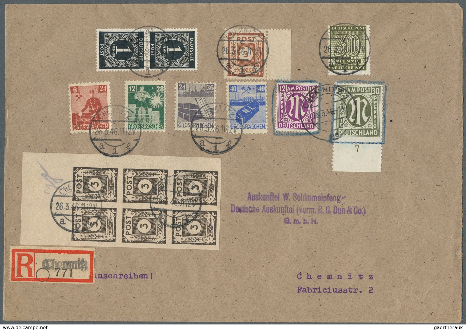 32147 Deutschland Nach 1945: 1945-1952, Partie Mit Rund 230 Briefen Und Belegen, Dabei Lokalausgaben, Viel - Sammlungen