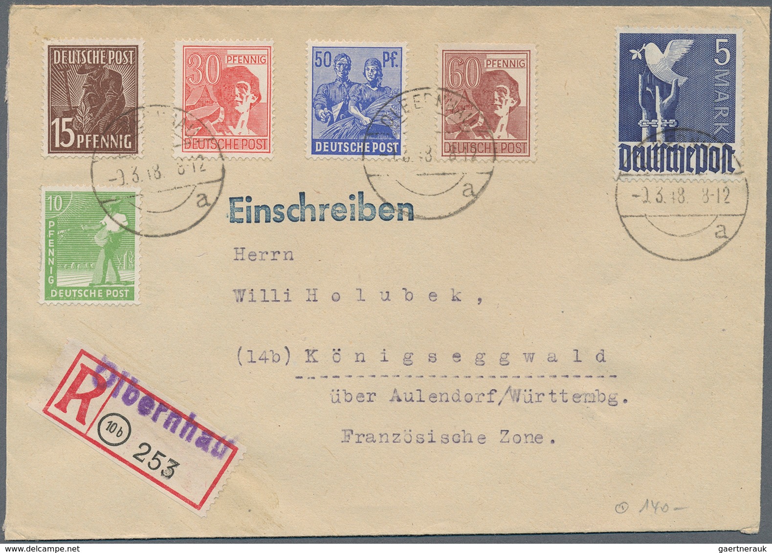 32158 Deutschland Nach 1945: 1946/1949: Gemeinschaftsausgabe + AM-Post. Gute Belegesammlung (ca. 150 Beleg - Sammlungen