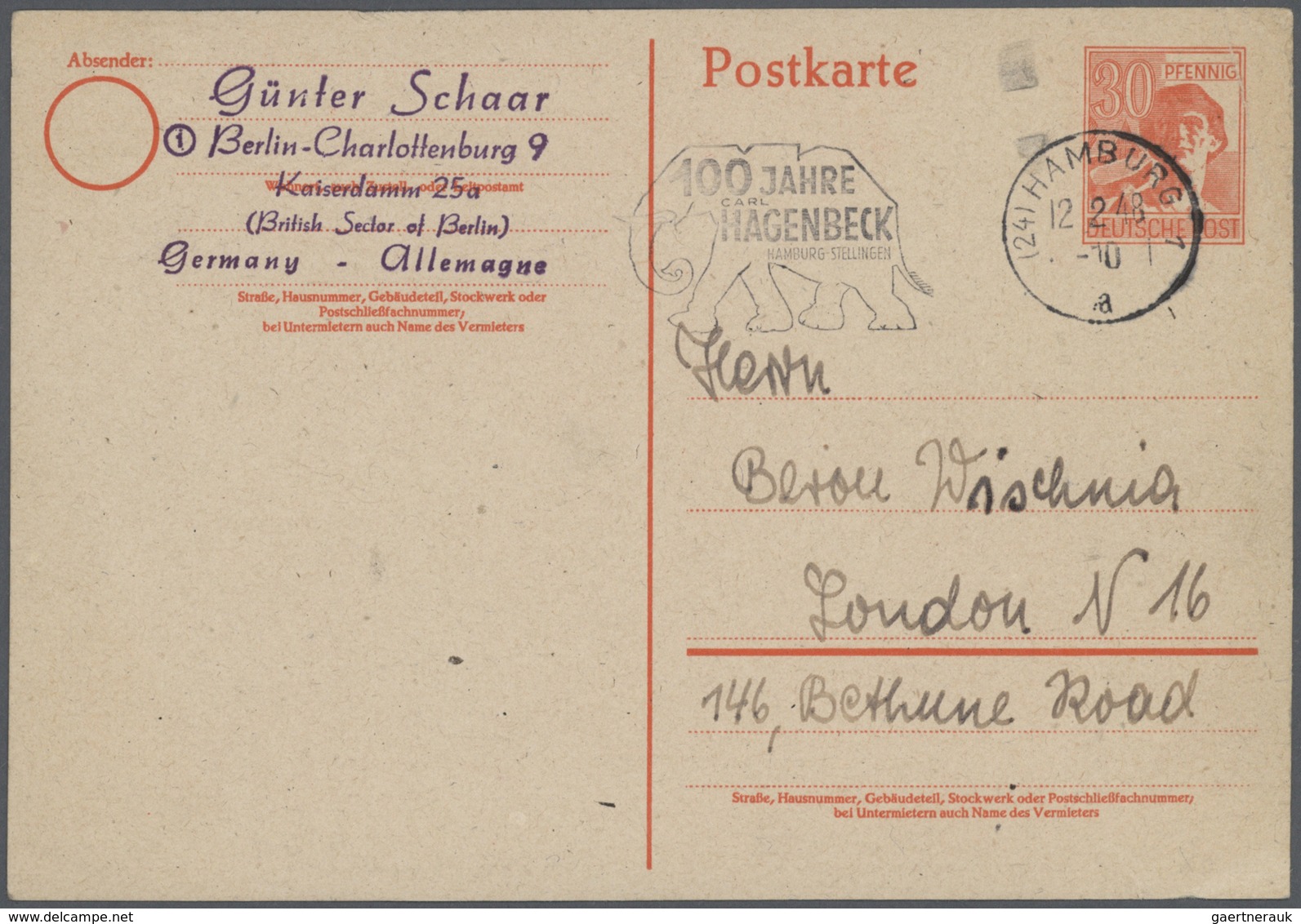 32159 Deutschland Nach 1945: 1946/1952. Nette Kl. Sammlung Von 16 Postkarten Und LP-Faltbriefen, Gebraucht - Verzamelingen