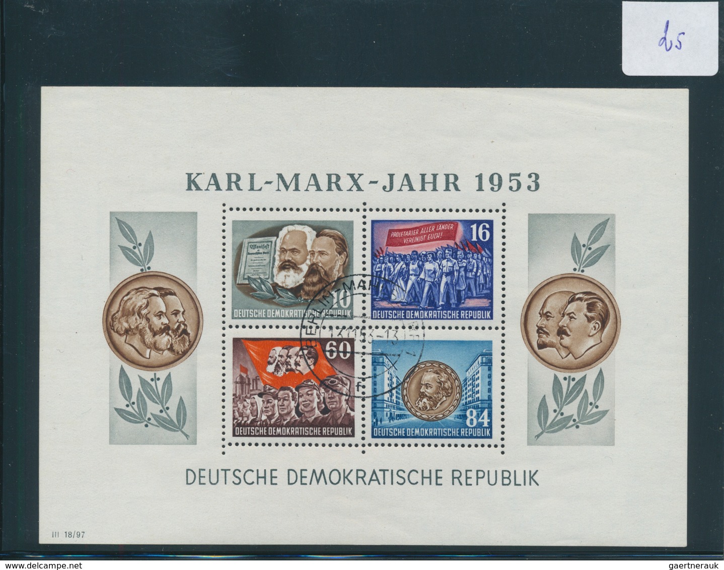 32160 Deutschland nach 1945: 1946/1953, Zusammenstellung auf Steckkarten, dabei Lokalausgaben Spremberg ge