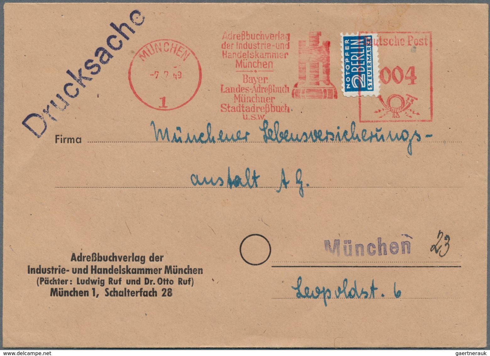 32161 Deutschland Nach 1945: 1946/1955, FREISTEMPEL, Ca. 450 Belege, Dabei Viele Aptierte Stempel Aus Dem - Sammlungen