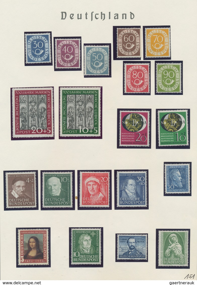 32162 Deutschland Nach 1945: 1946/1959, Westzonen, Saubere Sammlung Auf Leuchtturm-Blättern, Dabei All. Be - Sammlungen