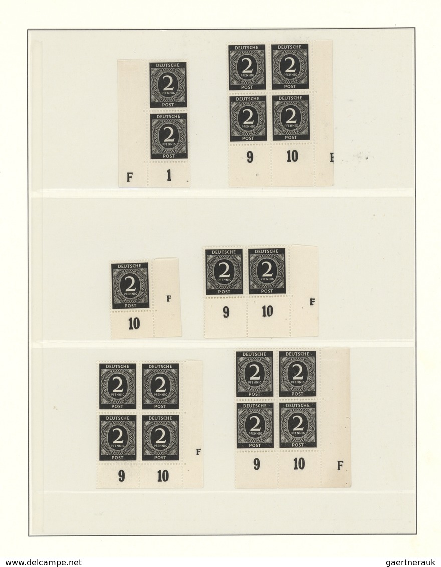 32169 Deutschland Nach 1945: 1948/71, Plattennummern Und Druckerzeichen - Sammlung Der Dauerserien Postfri - Sammlungen