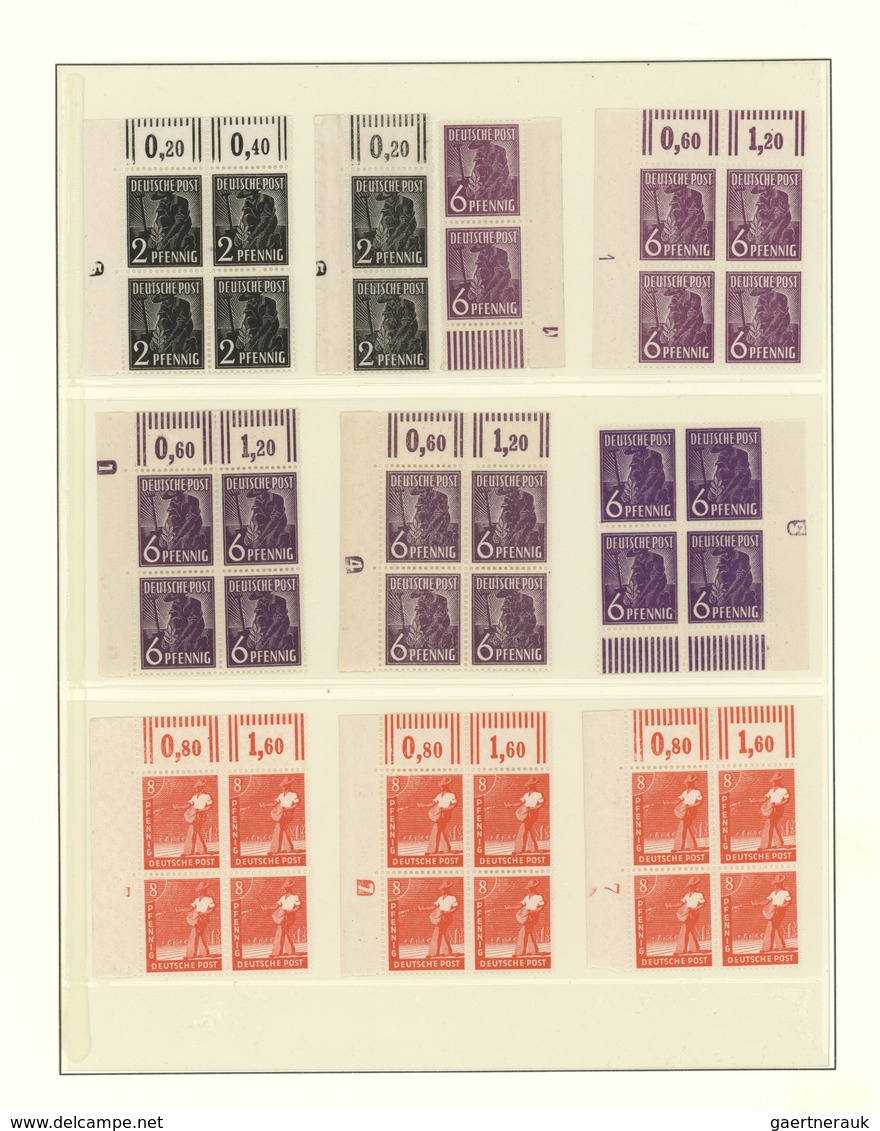 32169 Deutschland Nach 1945: 1948/71, Plattennummern Und Druckerzeichen - Sammlung Der Dauerserien Postfri - Verzamelingen