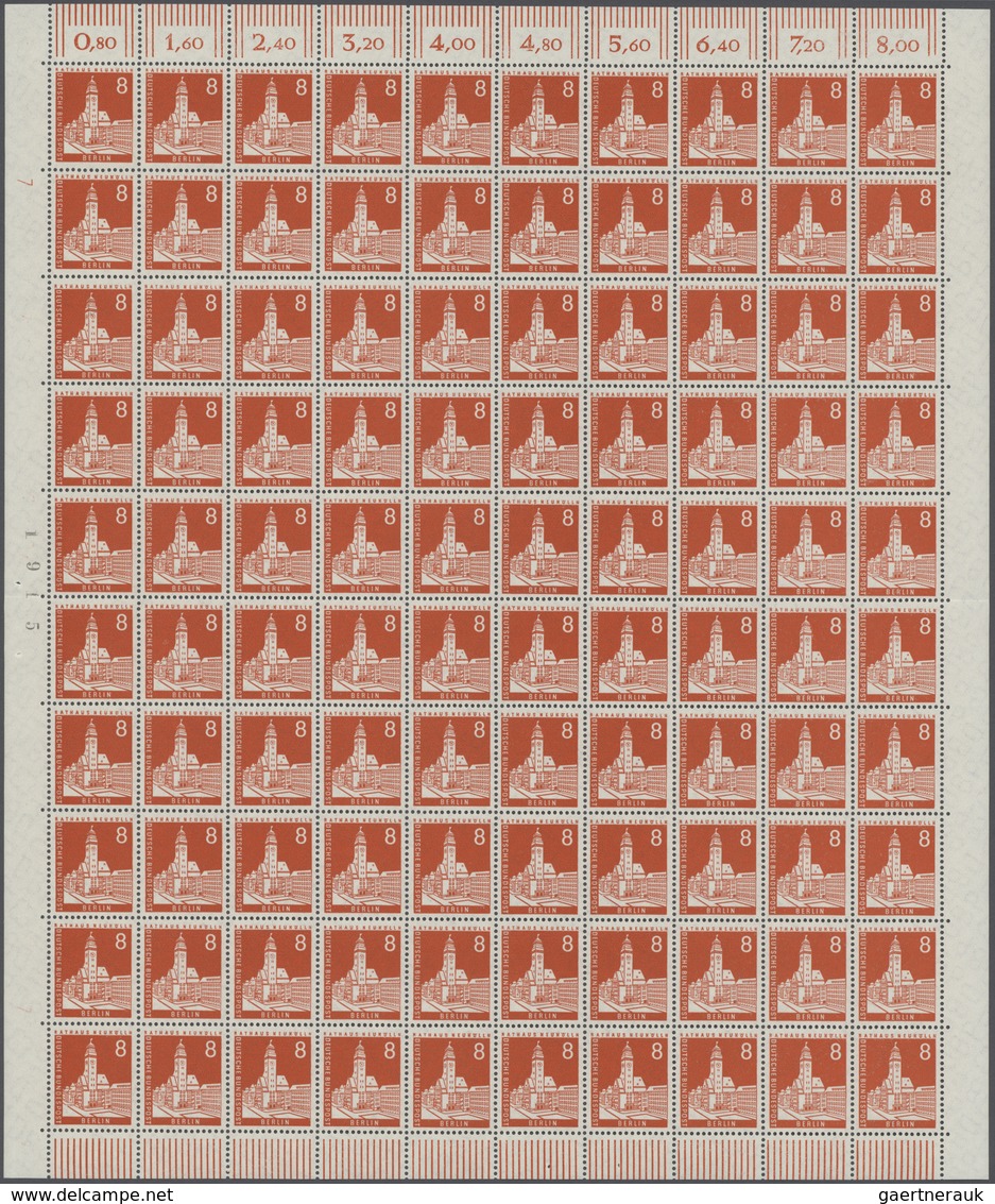 32171 Deutschland Nach 1945: 1950er-60er Jahre: Bogenmappe Mit 99 Postfrischen Bögen, Hauptsächlich Bund U - Sammlungen