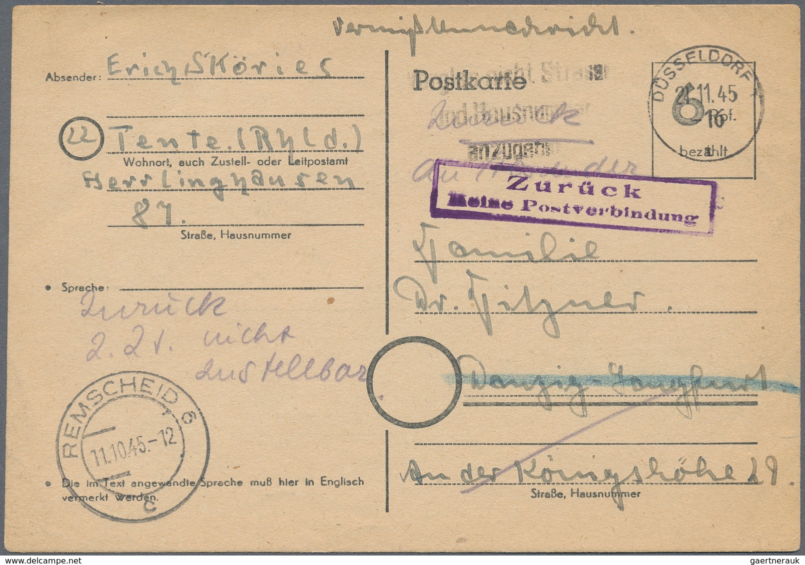 32180 Alliierte Besetzung - Gebühr Bezahlt: 1945/46, Schöner Posten von 24 meist ehemaligen Einzellosen da